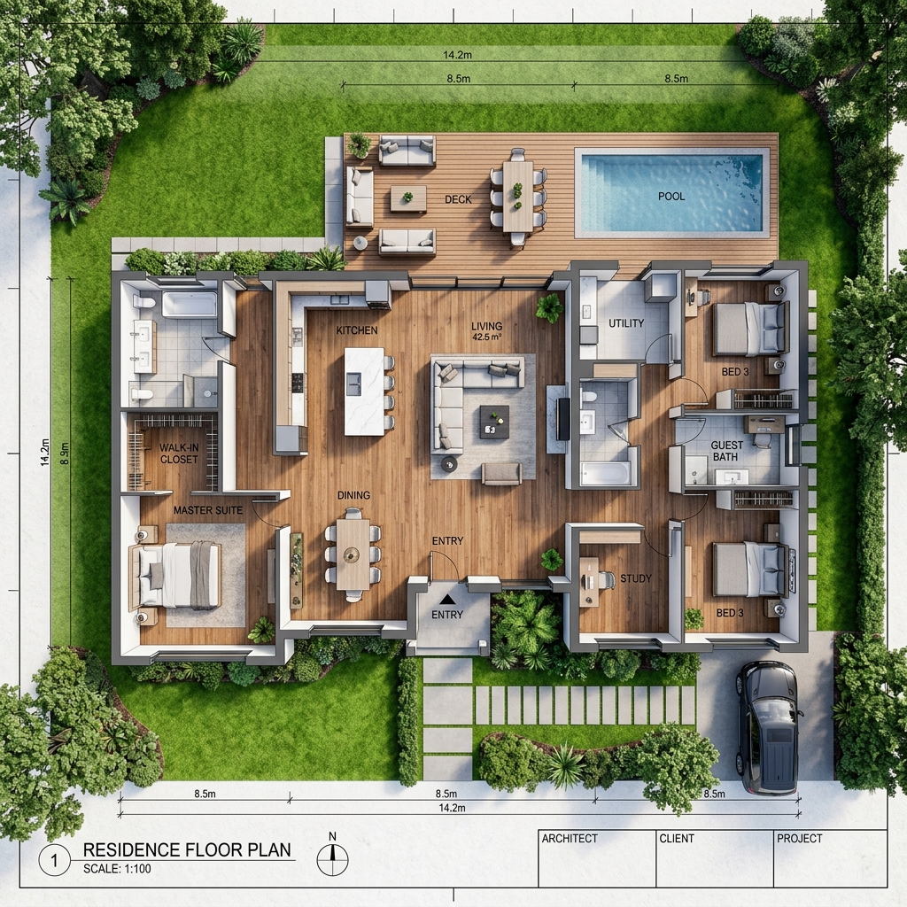 Glasshaven 92 m² Floor Plan